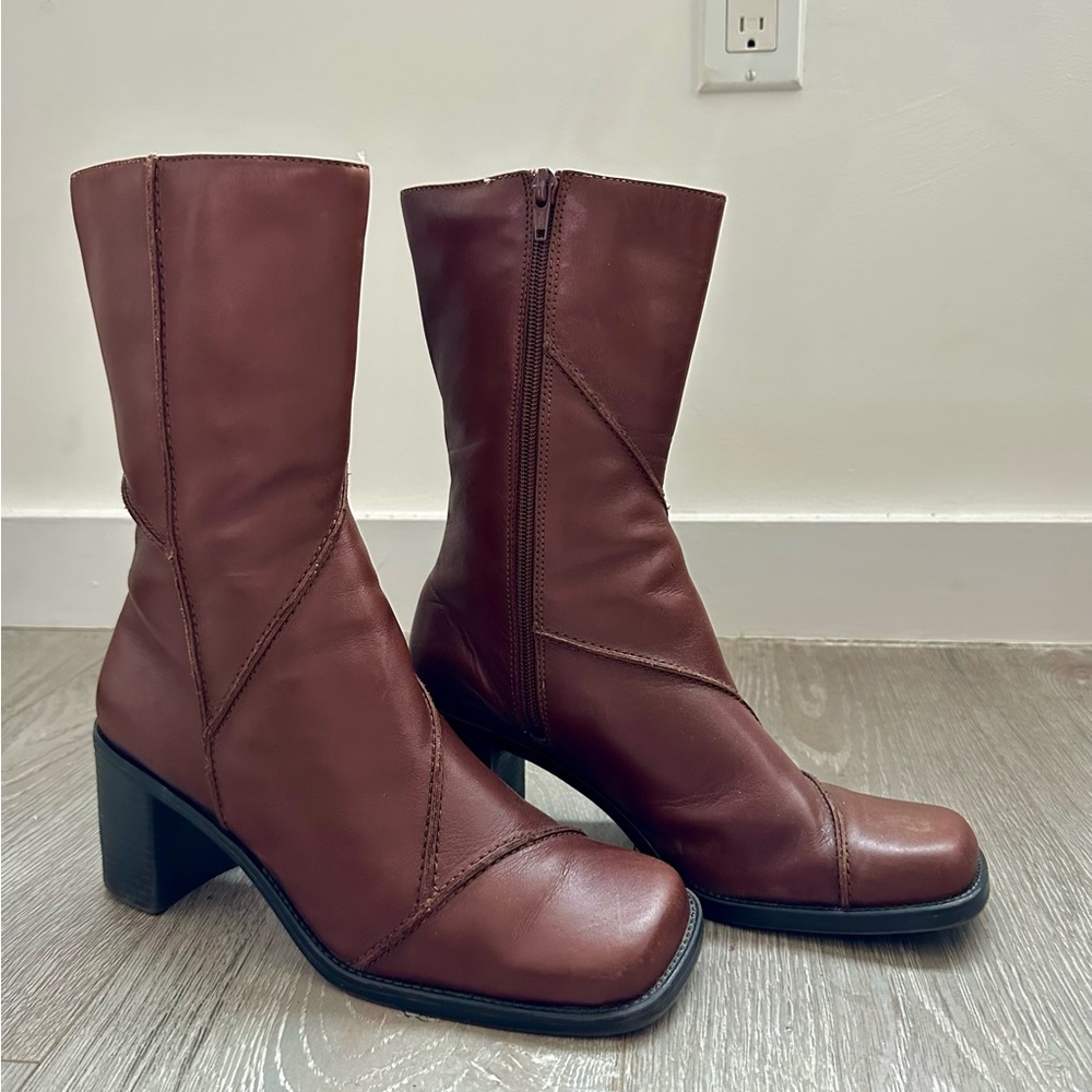 Patchwork Genuine Leather Boots Size 9 SHIPS FREE!